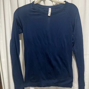 Athleta Deep Blue Long Sleeve Tech Shirt Running Athleisure Shirt